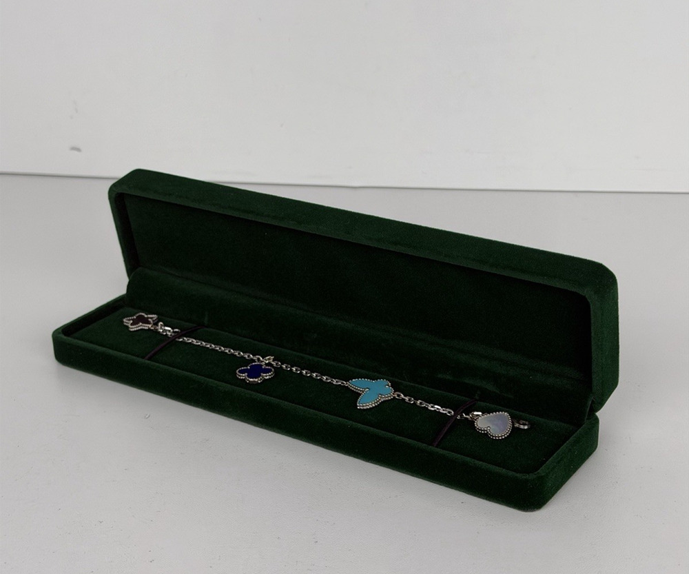 Van Cleef & Arpels Lucky Alhambra 4 Motifs Bracelet 18k White Gold